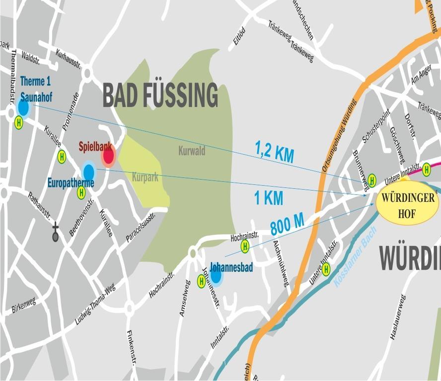 Kurhotel Wuerdinger Hof Bad Füssing エクステリア 写真